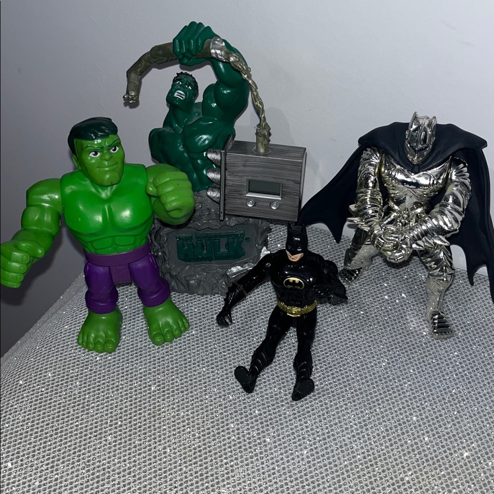 Vintage Hulk & Batman Kids Action Figures